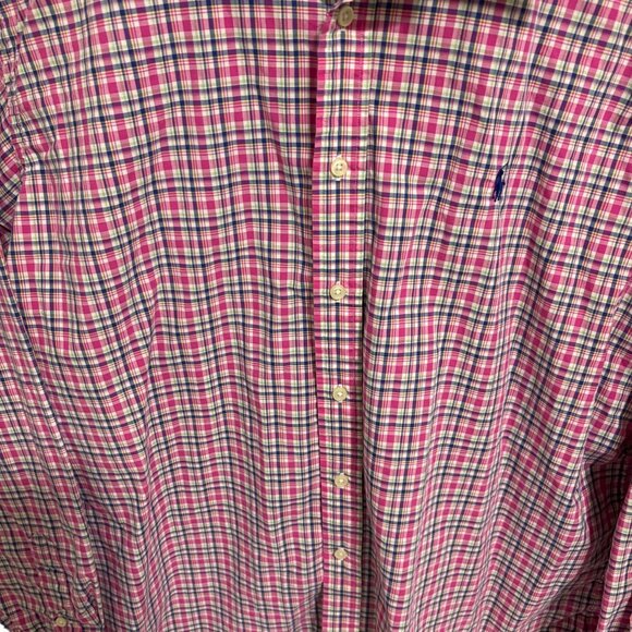 Ralph Lauren Classic Fit Shirt Long Sleeve Button Up Mens 2XL Checkered - Picture 3 of 6